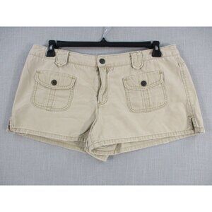 American Eagle Outfitters Womens Beige Utility Shorts Size 14 100% Cotton With F